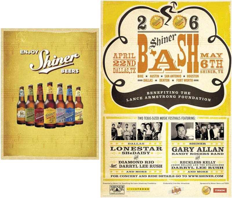 Sample: Shiner ad and point of sale display