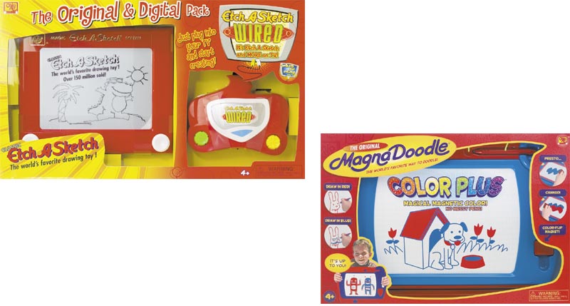 Sample: Ohio Art Etch A Sketch and MagnaDoodle packaging